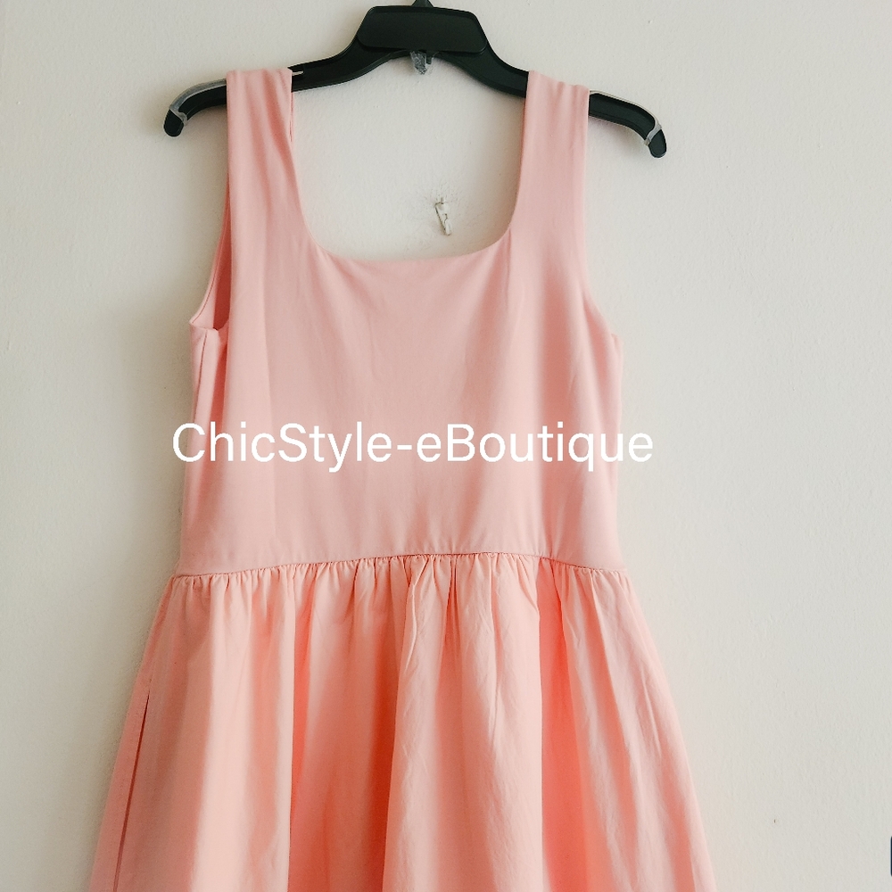 J.Crew Drop-waist Mixy Dress Peach SZ M nwt - Picture 8 of 13